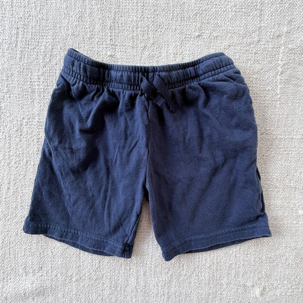 H&M Boy's Navy Blue Knit Shorts VGUC 6
